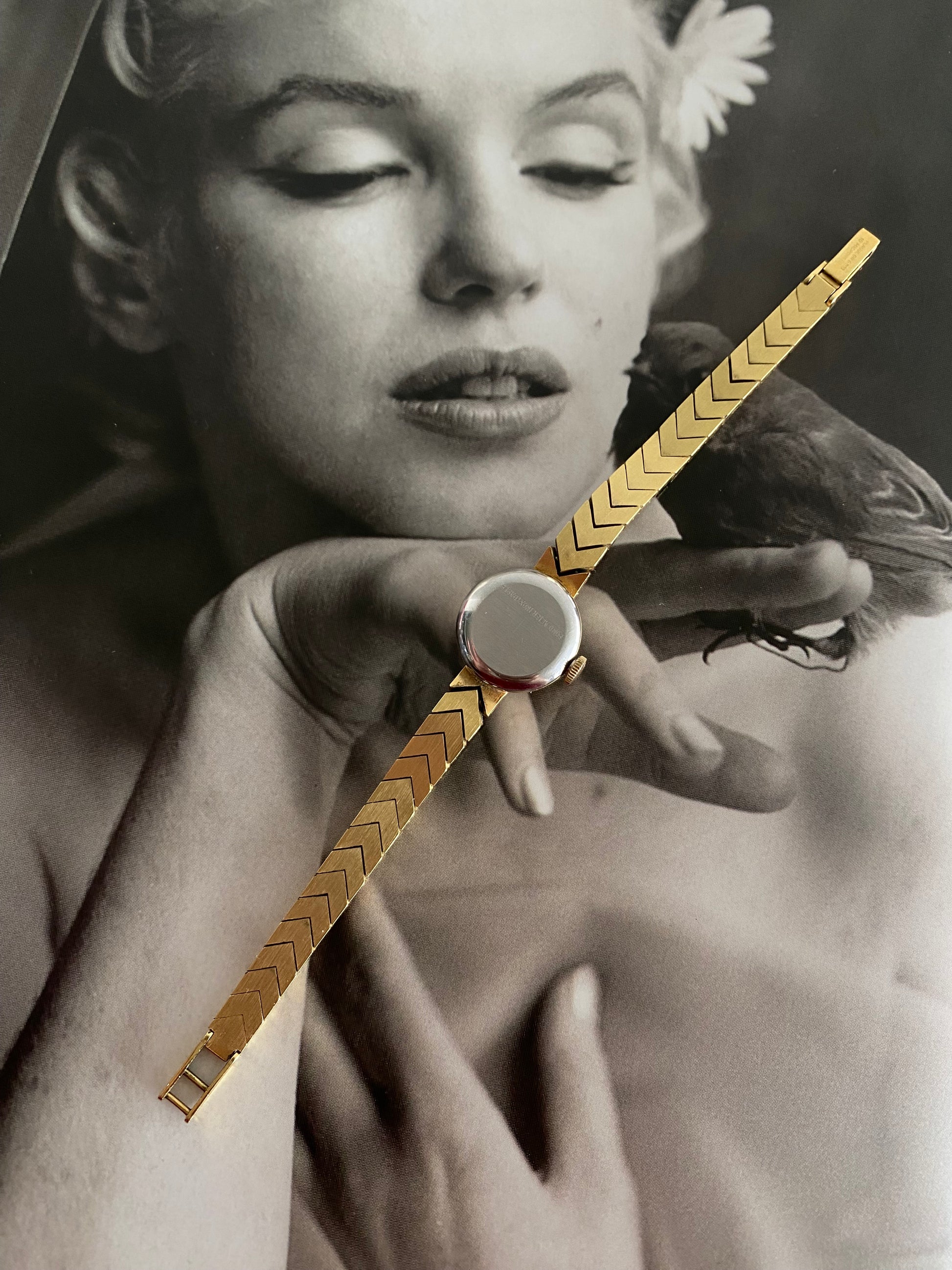 Rare Vintage 1960s Dainty Wyant Geneve 10 Microns Gold Plated Ladies Mechanical Watch
