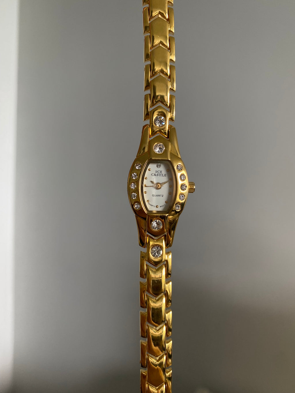 Vintage Gold Tone Ice Castle Dainty Ladies Watch from the 1990s