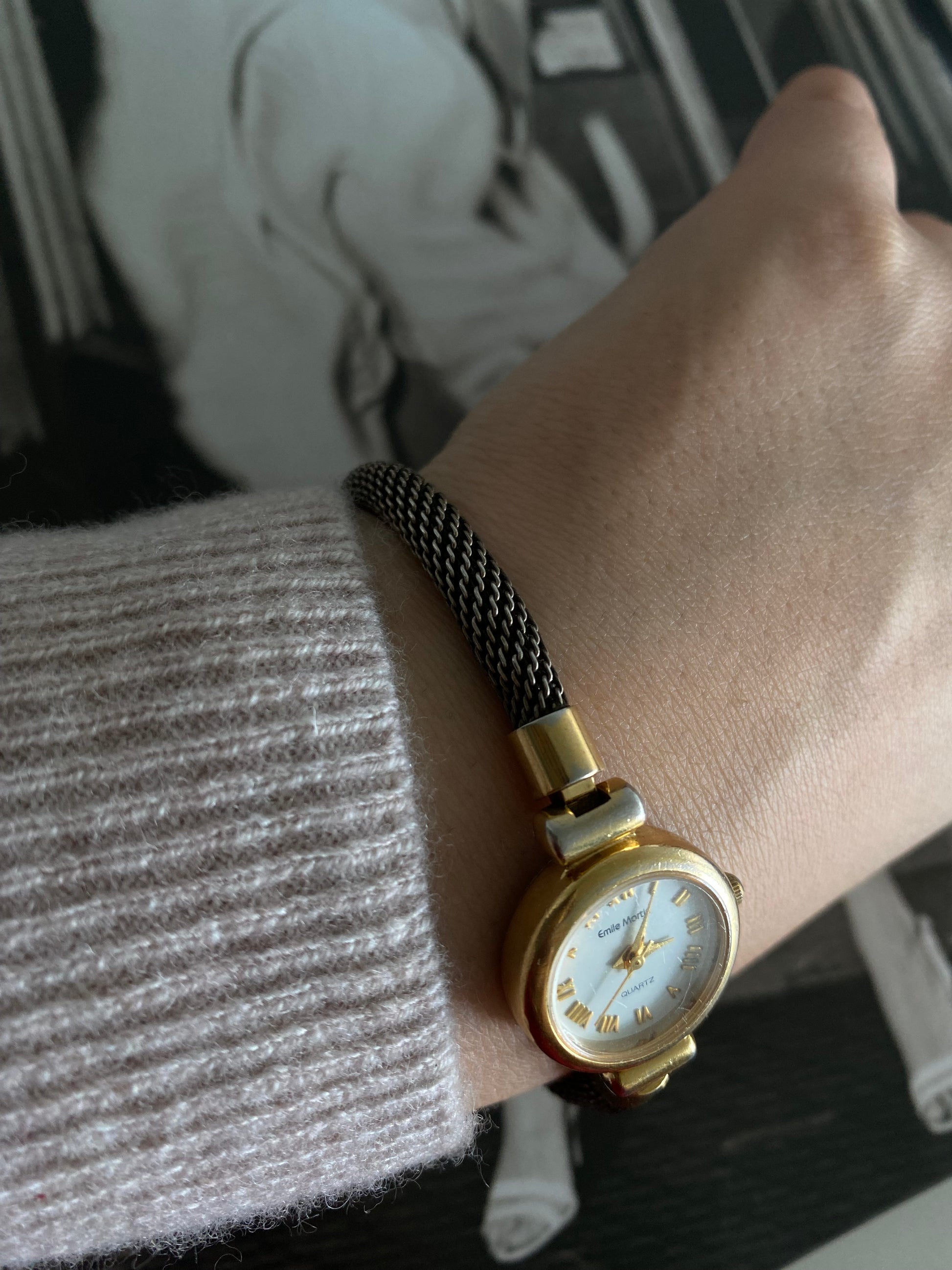 Gorgeous Vintage Emile Martin Gold tone Ladies Watch from the 1990s
