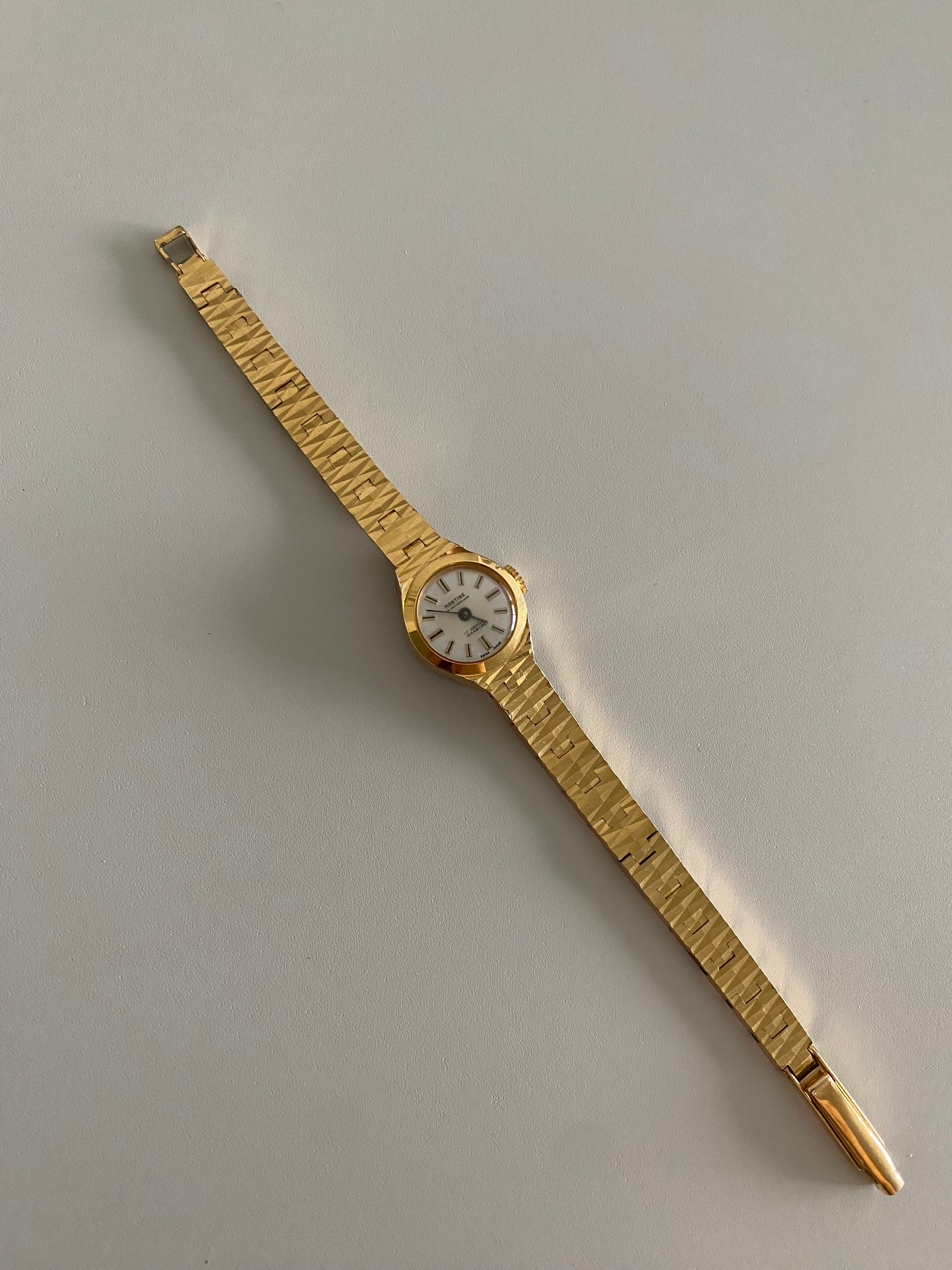 1970s Vintage Montine of Switzerland Gold Plated Mechanical Watch