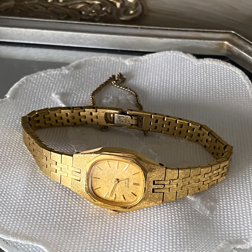 Vintage 80s Gold Plated Seiko